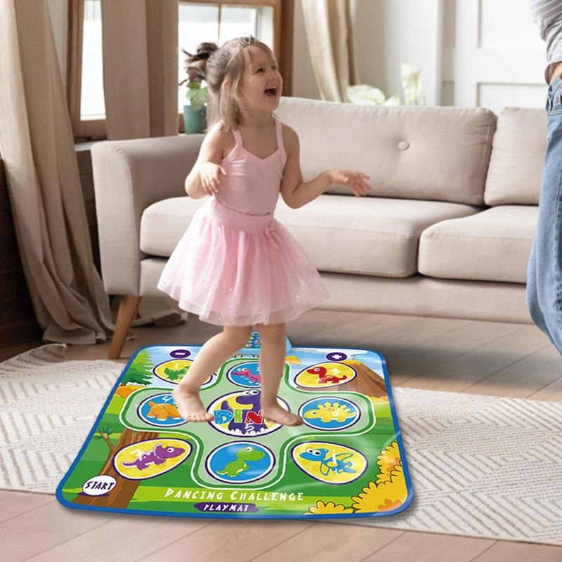 Multi-colored interactive dance mat for kids, perfect for active play and musical learning
