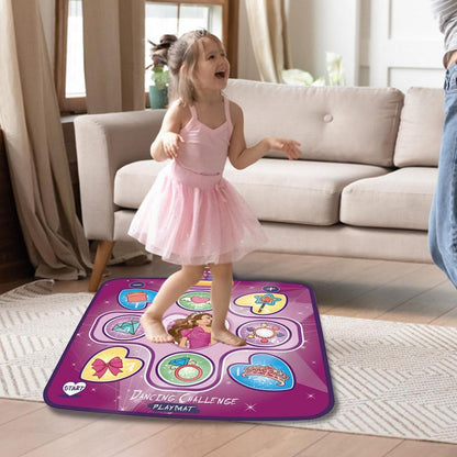 Kids' interactive dance mat with flashing lights & sound, promoting active play and coordination