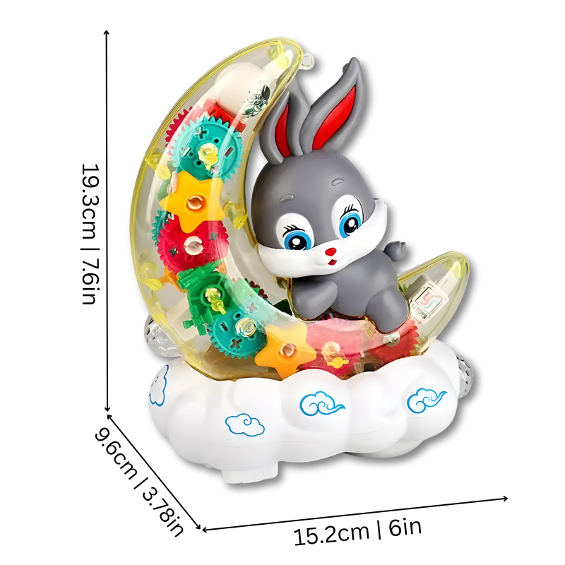 Early learning kids bunny toy with lights and music, an interactive dancing companion for toddlers.