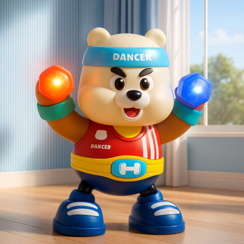 Interactive musical dancing bear toy for kids & toddlers, educational activity for children