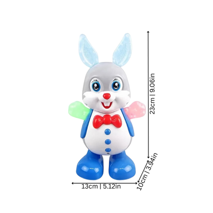 Battery-operated dancing bunny, an educational and interactive electronic pet toy for children's gifts.