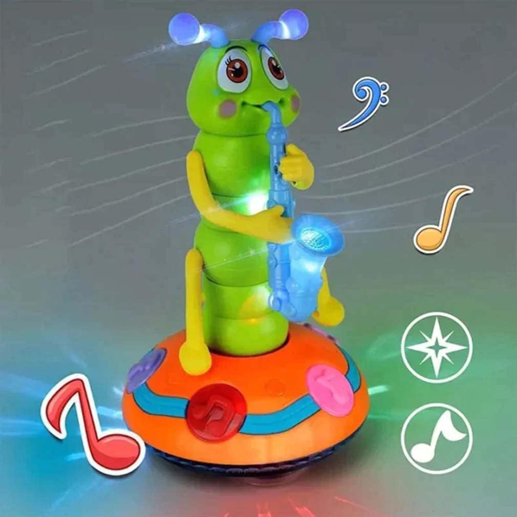 Colorful dancing caterpillar musical toy, perfect gift for kids' rhythm learning and interactive play.