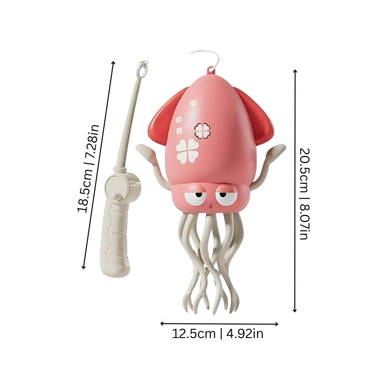 Blue interactive octopus toy dancing with music, educational for toddlers