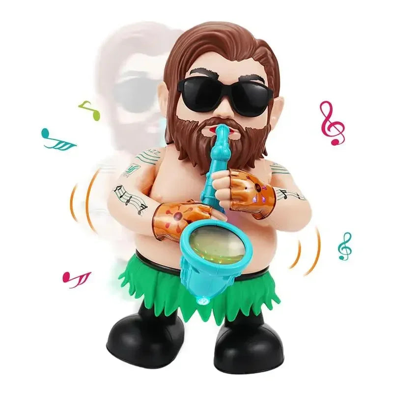 Interactive musical dancing saxophone toy, yellow, for kids entertainment and learning