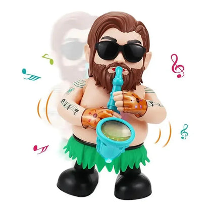 Interactive musical dancing saxophone toy, yellow, for kids entertainment and learning