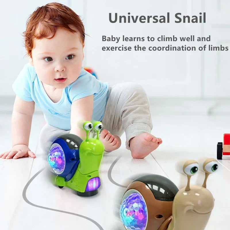 Developmental baby musical toy: interactive snail & crab for toddlers' sensory and motor skills