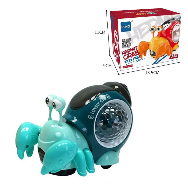 Educational musical crawling toy, featuring a cute snail and crab for baby's active play