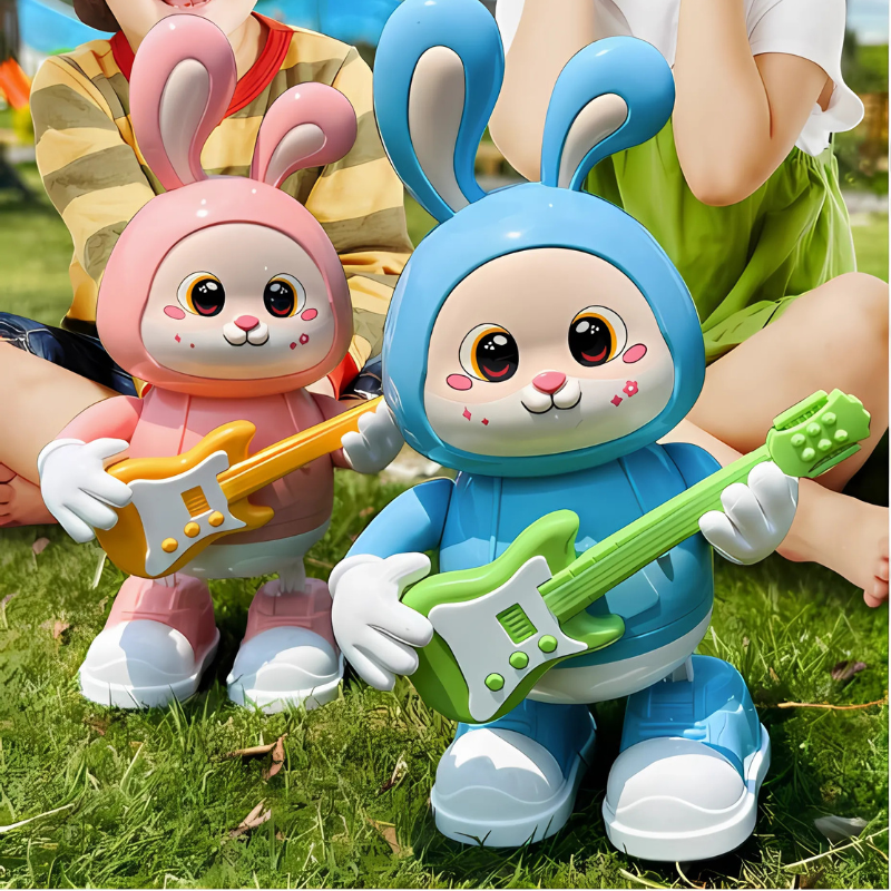 Interactive musical rabbit toy with lights for early development, a fun baby playtime gift
