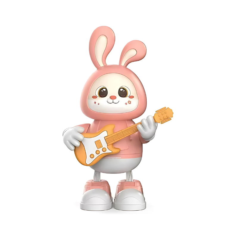 Baby's musical rabbit toy with bright lights, an interactive early development gift for kids