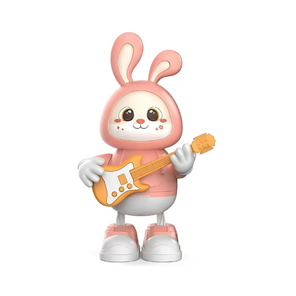 Baby's musical rabbit toy with bright lights, an interactive early development gift for kids