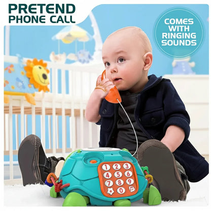 Baby musical turtle toy, an educational and sensory toy with engaging lights and sounds.