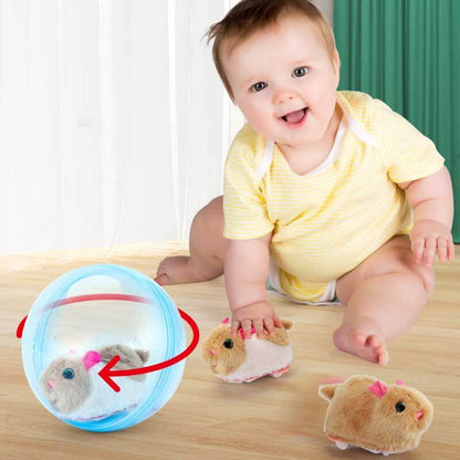 Cute interactive pet and baby hamster ball, a rolling activity toy for early development.