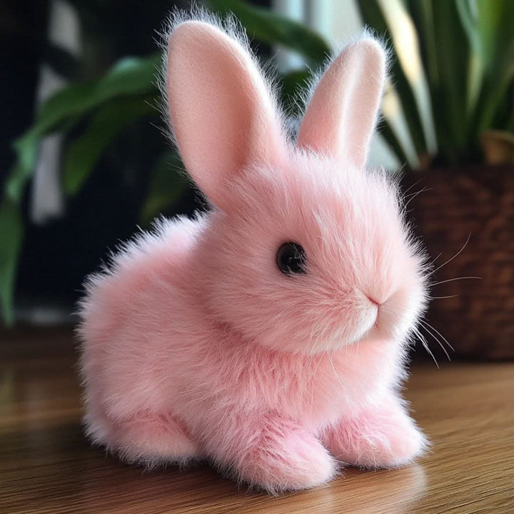 Kids' interactive plush bunny toy, moving & making sounds. Soft animal toy, engaging for toddlers and playtime.