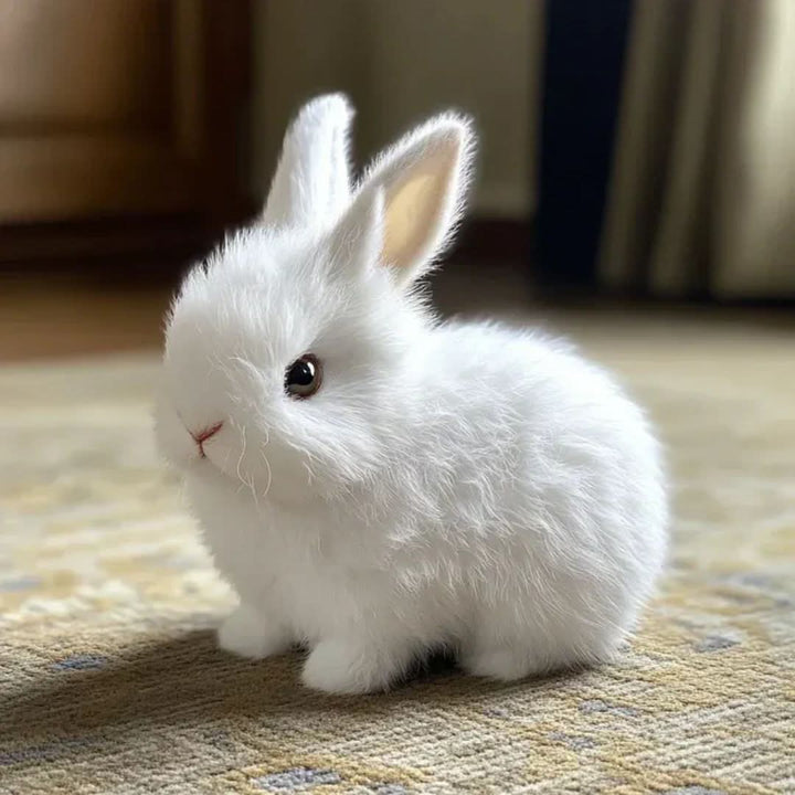 Soft plush bunny stuffed animal, an interactive toy & perfect kids' gift. Great Christmas or birthday present.