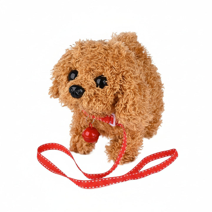 Captivating interactive movable plush dog toy, bringing imaginative animal play to life for children.