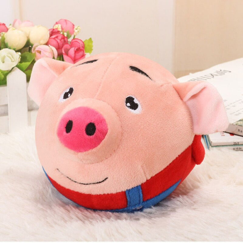 Cute pink plush pig: takes, bounces, and engages children in early learning fun