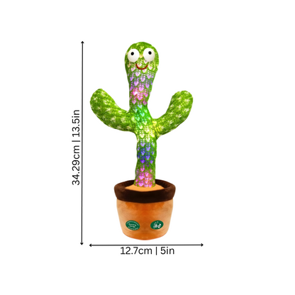 Cute dancing musical cactus plush toy, an educational baby gift for toddlers, promoting interactive play.