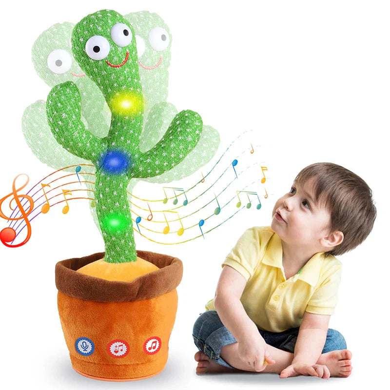 Vibrant talking cactus toy, interactive and musical, ideal plush gift for young kids