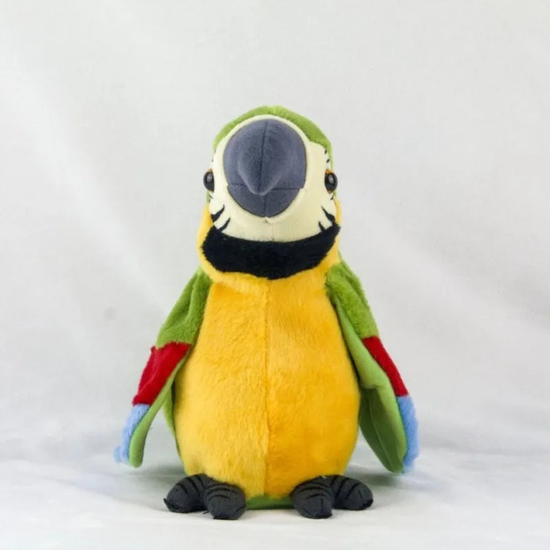 Interactive talking parrot plush toy, perfect as a kids gift for hours of educational fun.