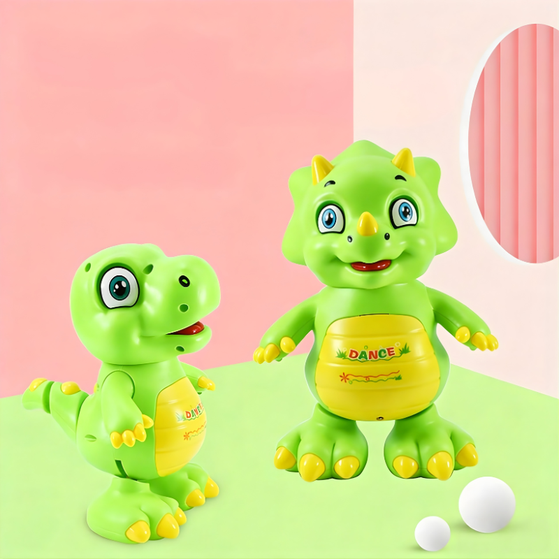 Interactive walking dinosaur toy with glowing eyes & roaring sounds, perfect for toddlers & kids