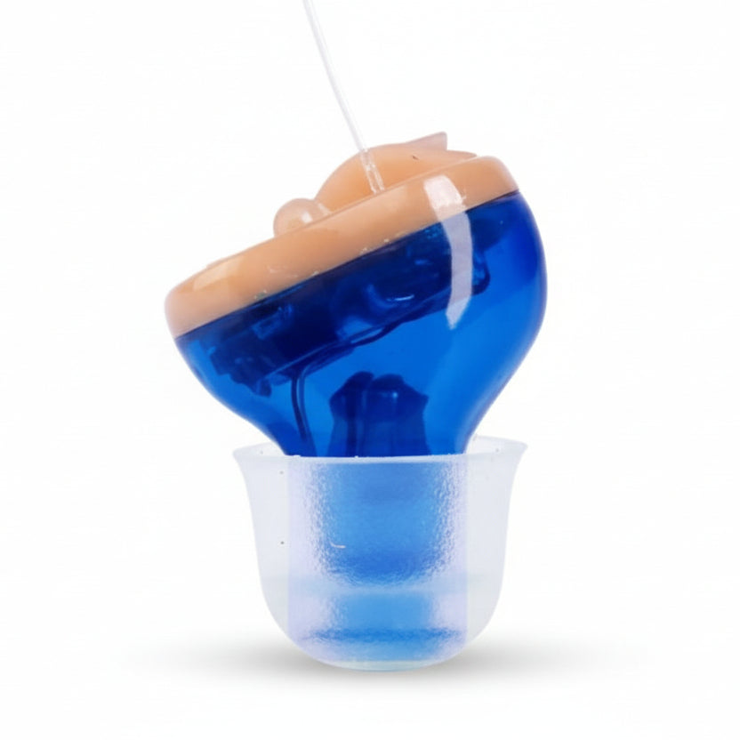 Barely visible in-ear hearing aids. Offers clear sound, discreet personal listening, and enhanced auditory experience.