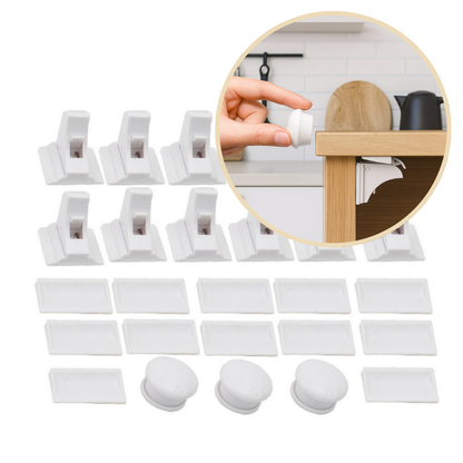 Child protection invisible magnetic cabinet lock, no drill installation home safety