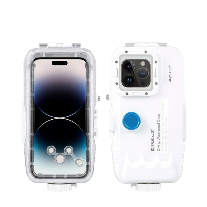iPhone waterproof diving case, 130ft/40m depth protection, perfect for underwater photography & snorkeling.