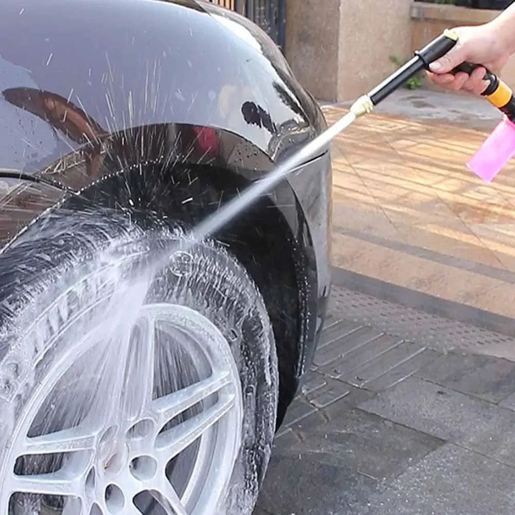 JetSpray High-Pressure Water Gun used for garden cleaning & irrigation. A versatile outdoor hose nozzle.