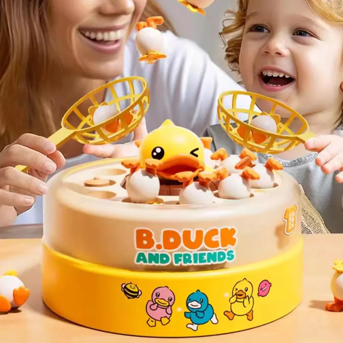 JumpyDuck educational board game for kids, promoting concentration and problem-solving skills.