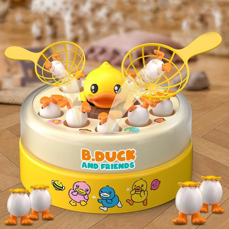 Colorful JumpyDuck kids' game board with duck figures, a fun strategy and educational toy.