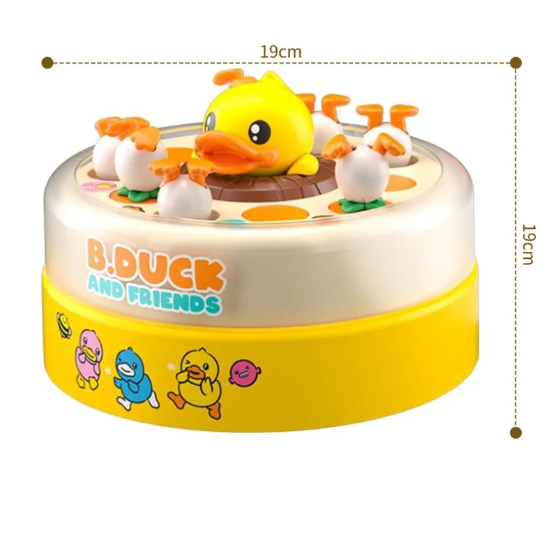 Kids playing JumpyDuck board game, a strategic and educational game for family fun and learning.
