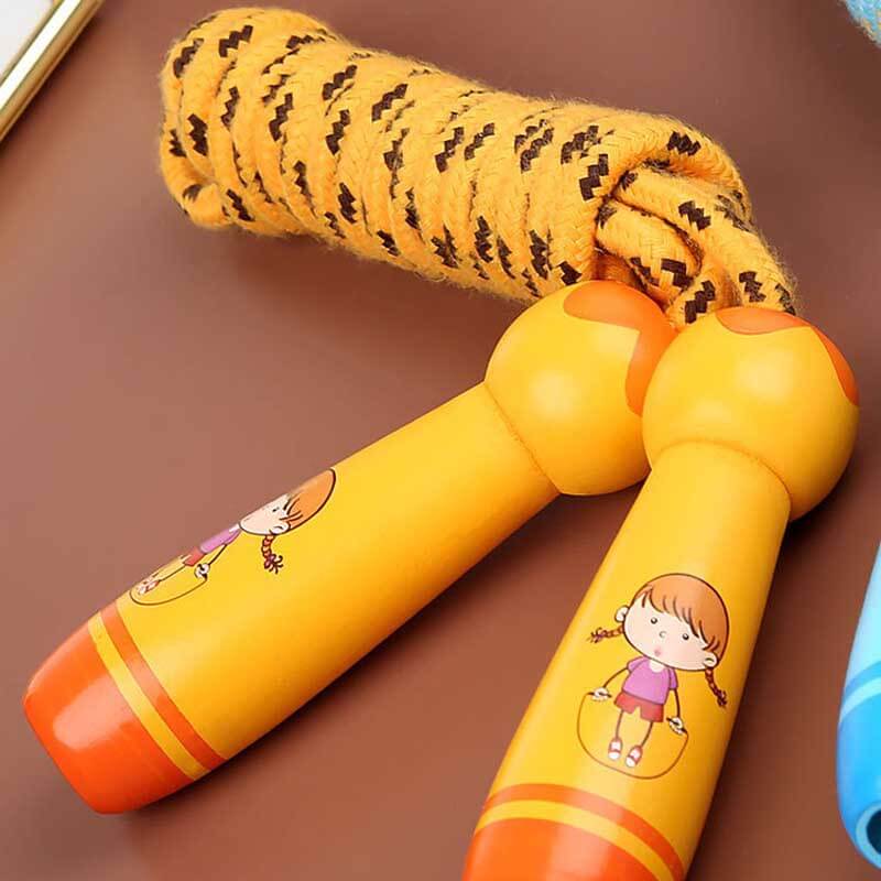 Adjustable cotton skipping rope for kids, ideal activity toy for outdoor exercise
