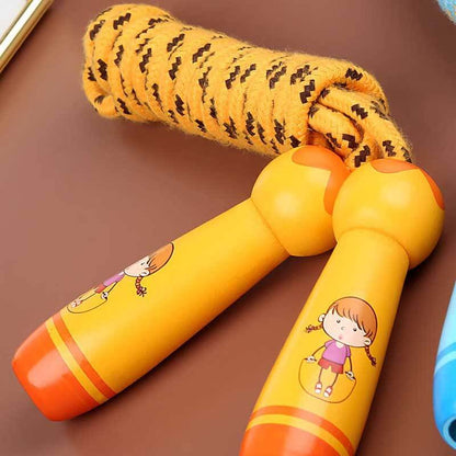 Adjustable cotton skipping rope for kids, ideal activity toy for outdoor exercise
