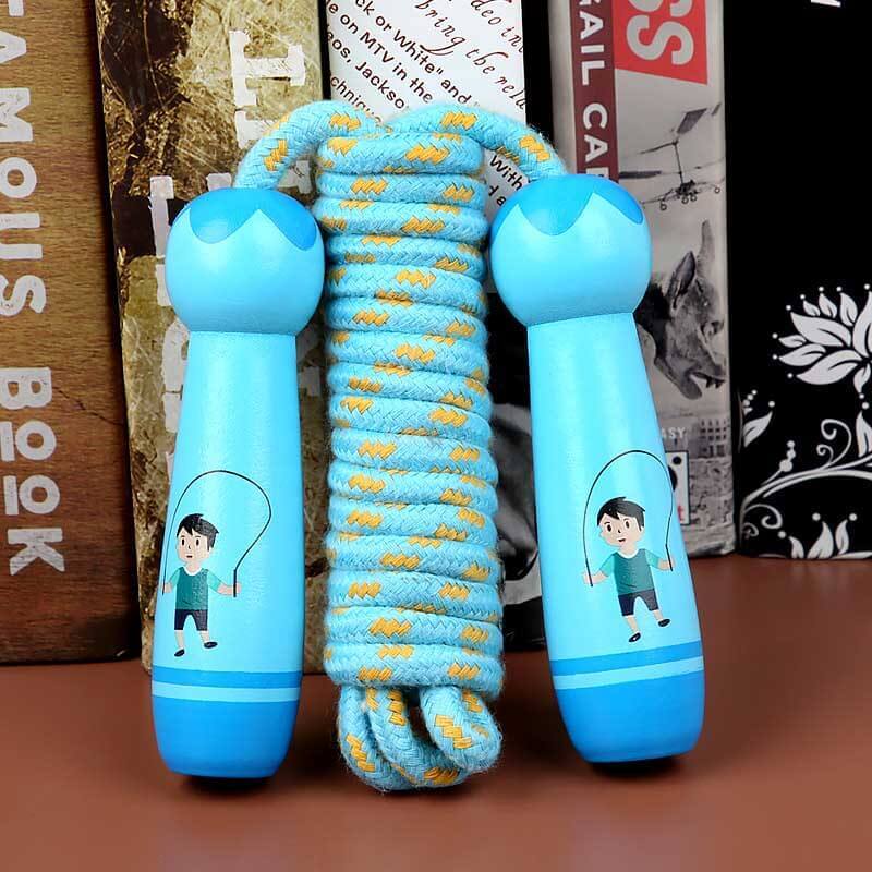 Children enjoying outdoor play with a durable, adjustable cotton skipping rope