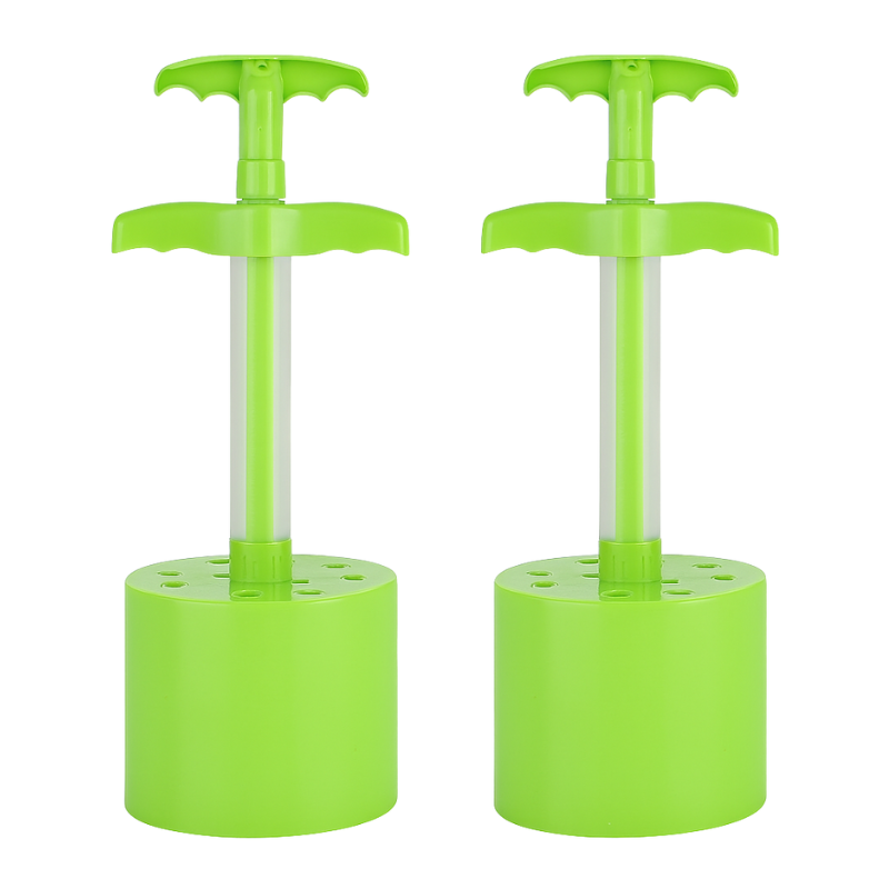 Collection of colorful Kids' Sand & Snow Popper Tools: red, blue, green, and yellow, ideal outdoor play toys for creative kids.