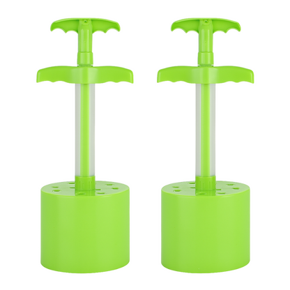 Collection of colorful Kids' Sand & Snow Popper Tools: red, blue, green, and yellow, ideal outdoor play toys for creative kids.