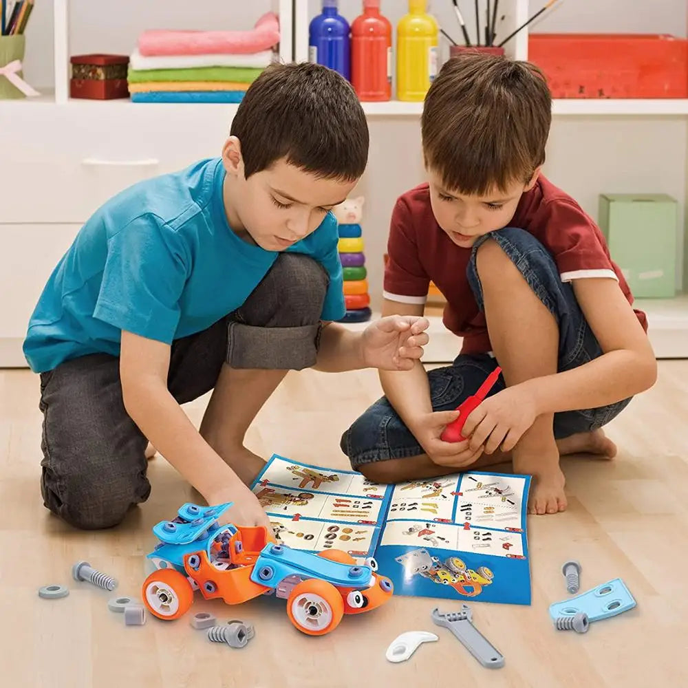 STEM educational toy for boys age 6+, a 132-piece engineering playset enhancing interactive play