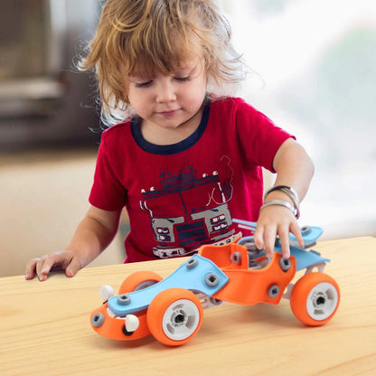 Interactive play with a 132-piece STEM building block set, perfect children's gift for engineering fun