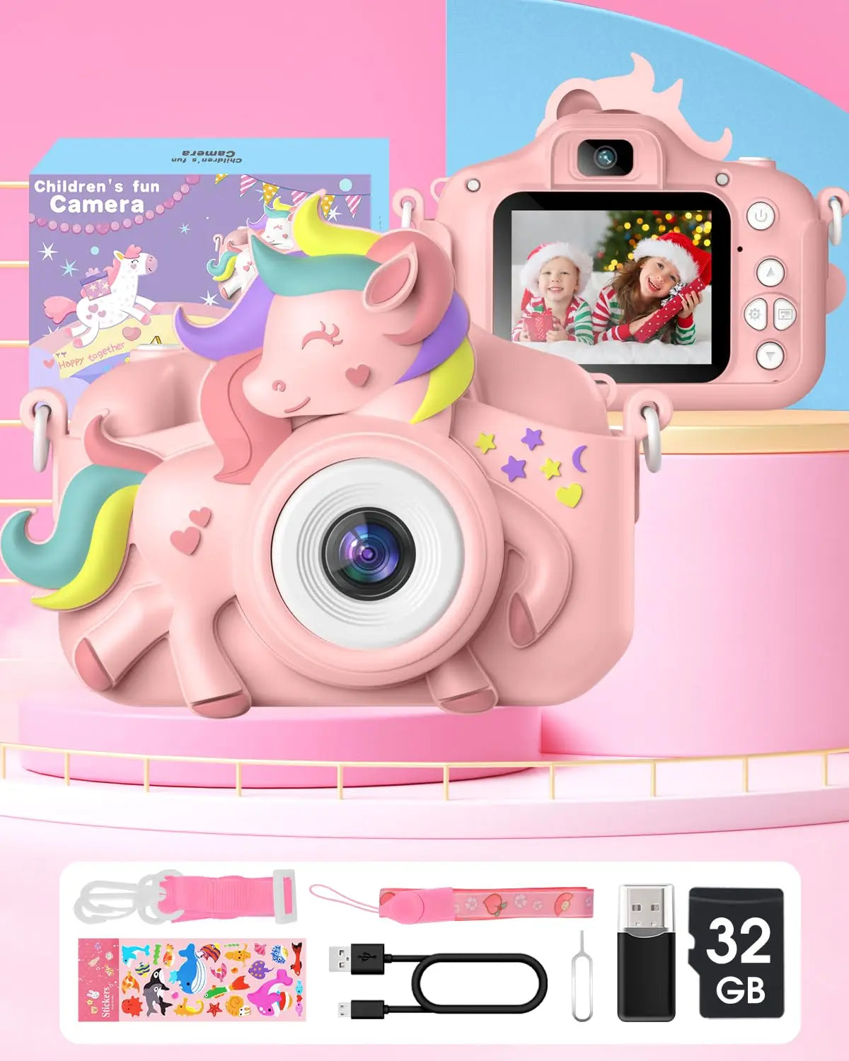 Boy using a Kids' 2.0 digital camera outdoors, capturing moments with this fun and durable toy.