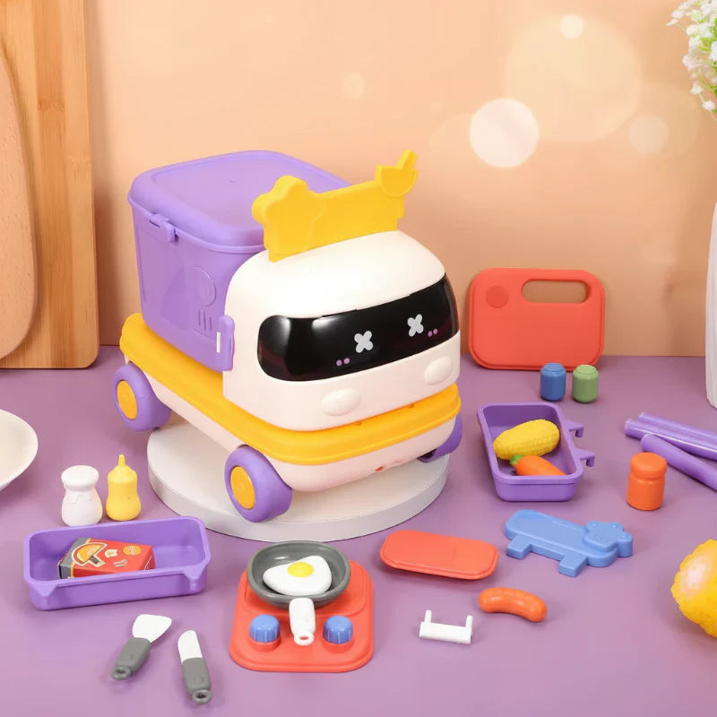 Durable kids toy: interactive 2-in-1 car kitchen, perfect for young chefs and drivers.