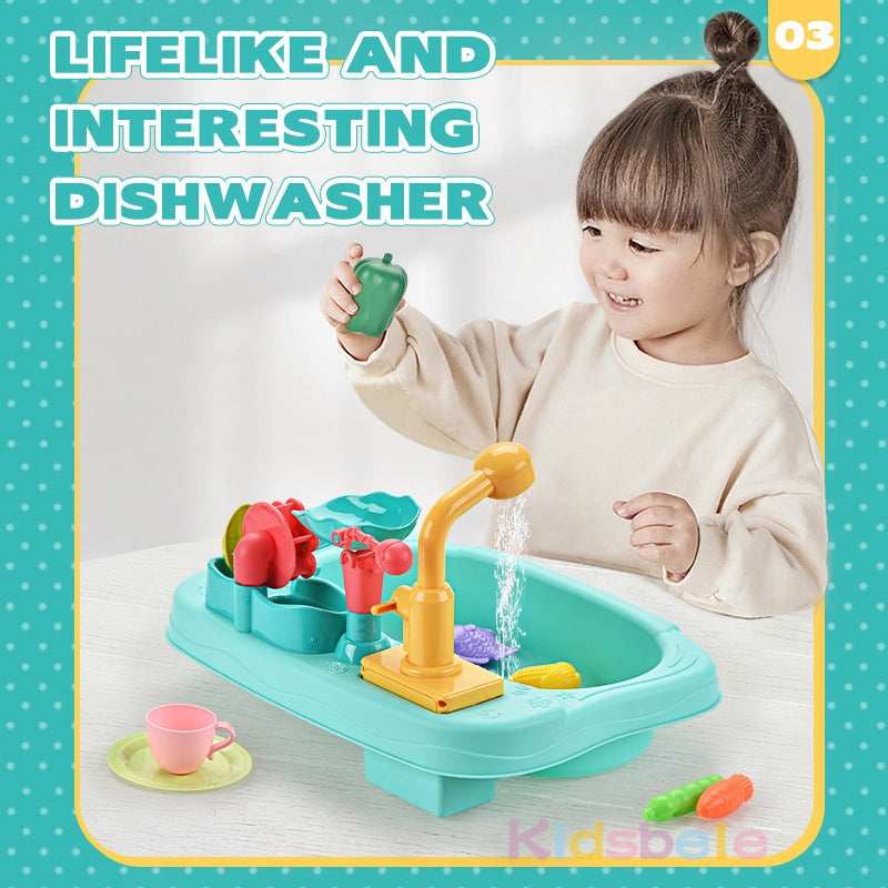 Full view of the kids' 2-in-1 play sink & fishing game set, a versatile educational toy