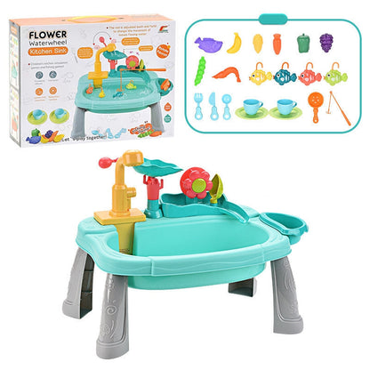 Fun combination: kids' play sink meets fishing game, an exciting and educational toddler activity