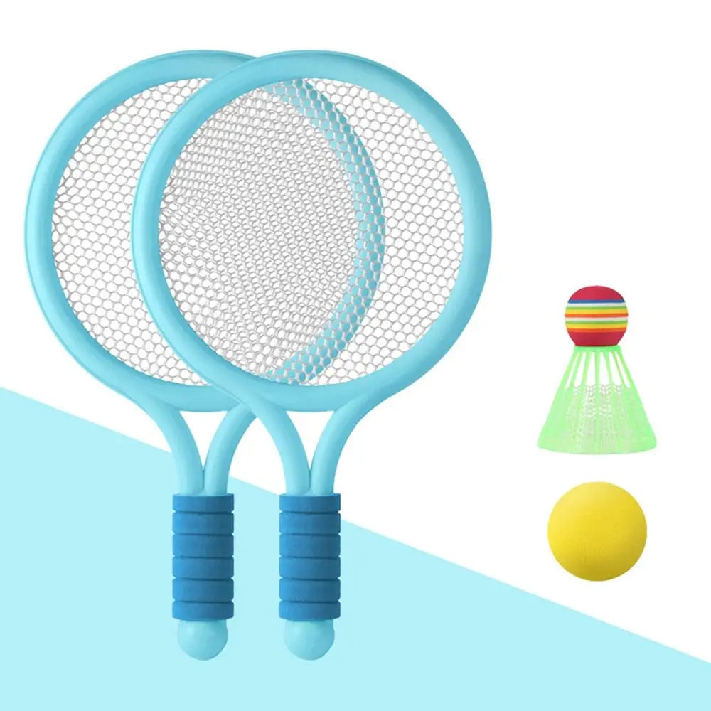 Durable kids' 2-in-1 tennis and badminton racket set for engaging outdoor sports play