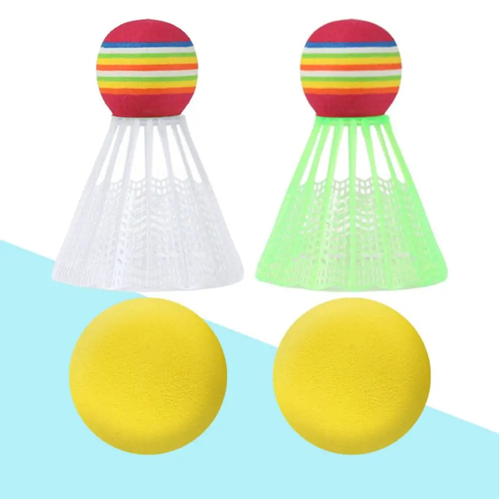 Close-up of a kids' 2-in-1 racket set, ideal sports toy for active children