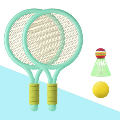 Vibrant kids' 2-in-1 racket set, an excellent sports toy for outdoor fun and development