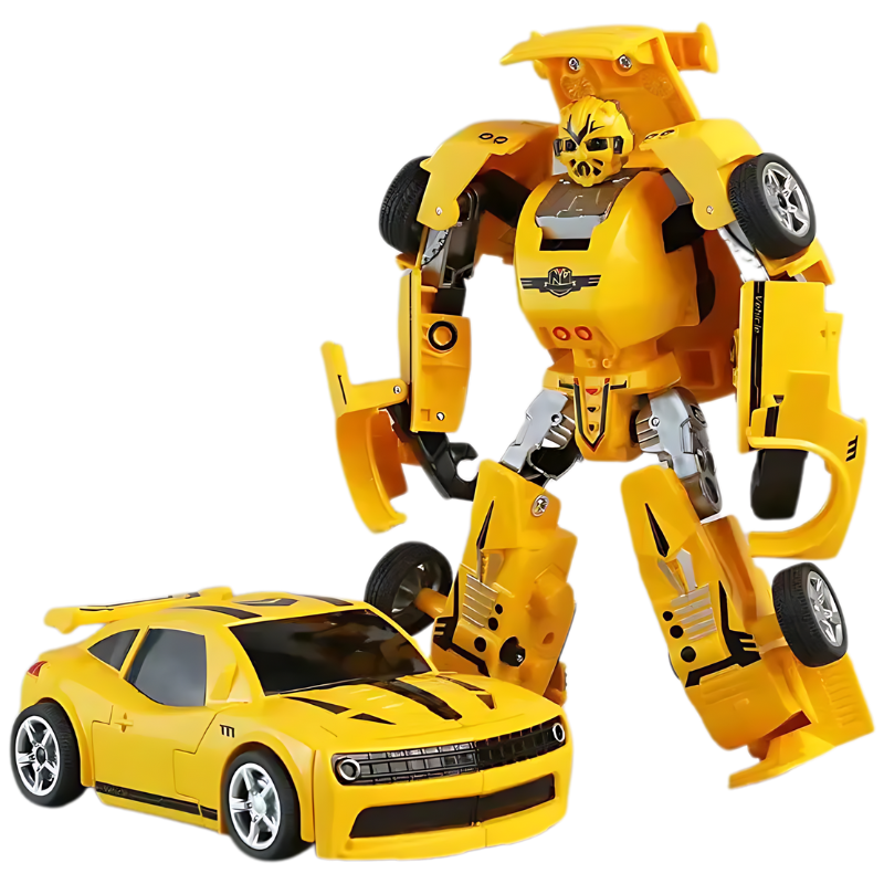 Kids' educational transforming robot vehicle toy, encouraging imaginative play for boys and girls.