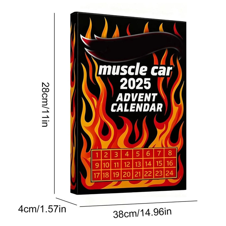 Festive 24-vehicle advent calendar for kids, featuring a collection of mini die-cast cars for Christmas countdown fun.