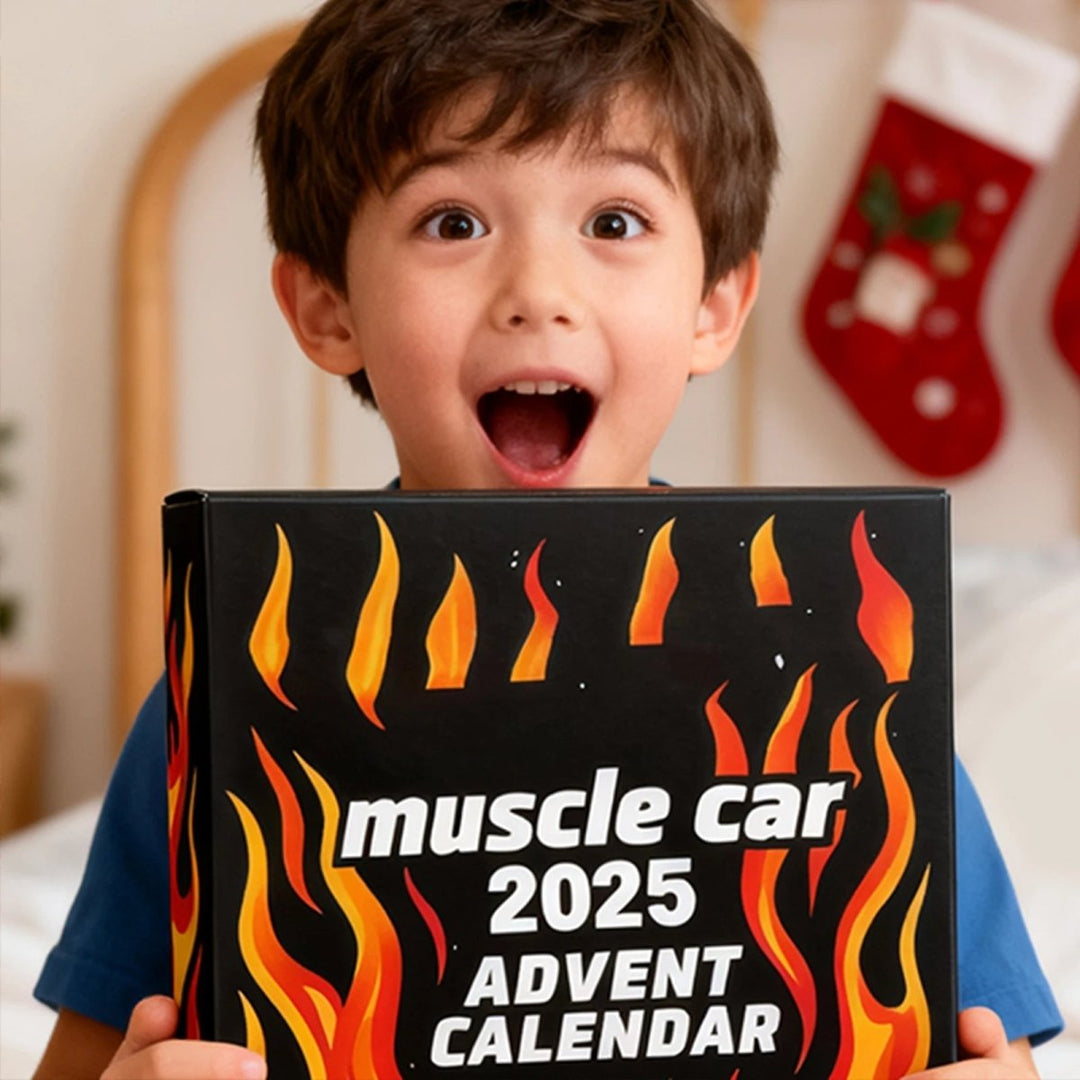 Christmas advent calendar, perfect kids' gift with 24 toy cars & vehicles for a December daily surprise.