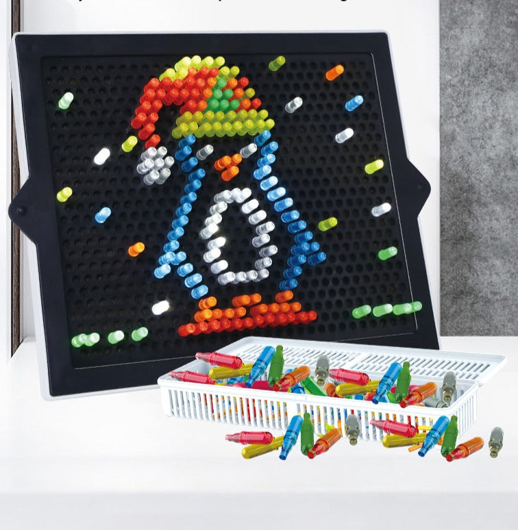 Kids 296-piece Creative Light Panel Building Toy Set with colorful translucent blocks on an illuminated panel
