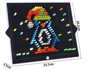 Developmental activity toy for children: colorful blocks glow on a light panel, fostering imagination and learning